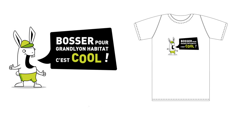 personnage lapin pour tee shirt