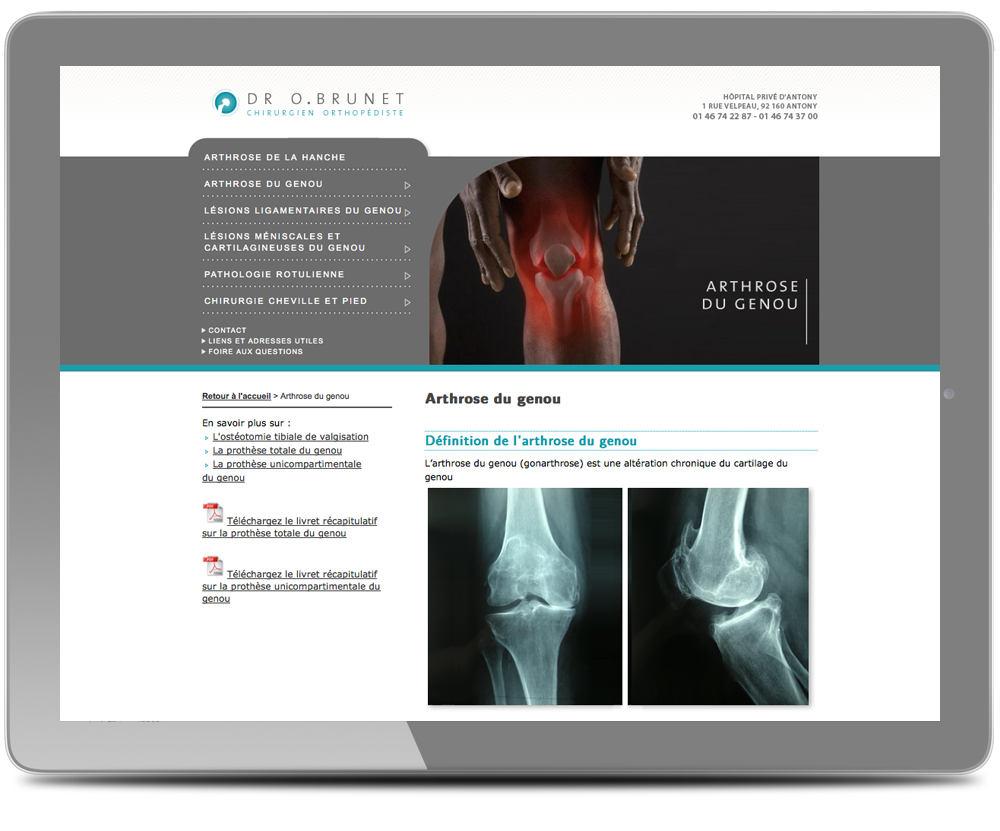 design site medical page interne